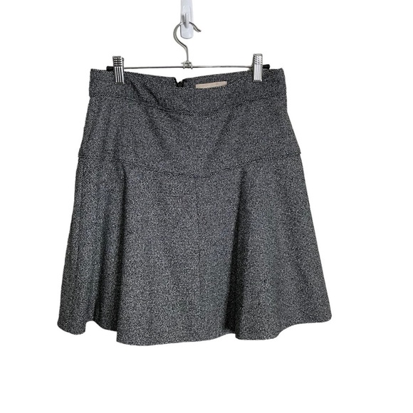 Banana Republic Black Gray Flounce Workwear Skirt 2 - Picture 1 of 5